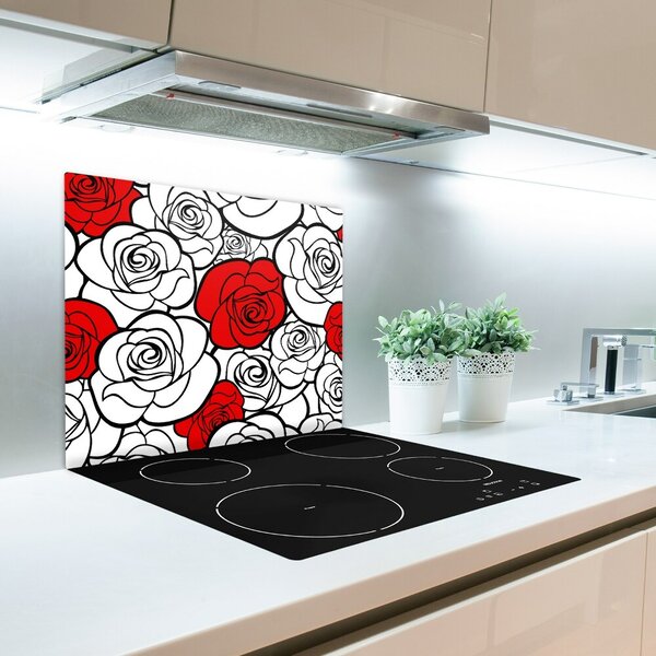 Tagliere in vetro Rose 60x52 cm