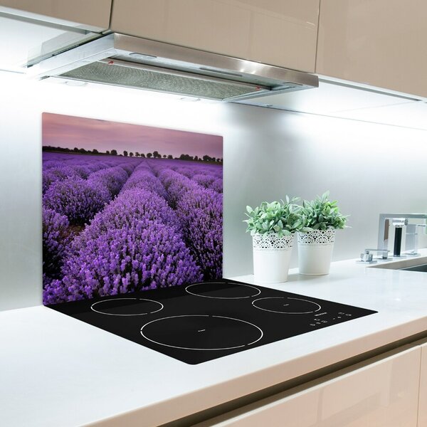 Tagliere in vetro Campo di lavanda 60x52 cm