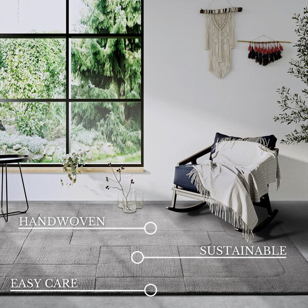 Tappeto grigio in lana tessuto a mano 120x170 cm Charlotte - Villeroy&Boch