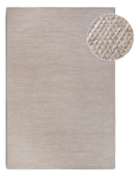 Tappeto beige tessuto a mano in lana 60x90 cm Pradesh Linen White - Elle Decoration