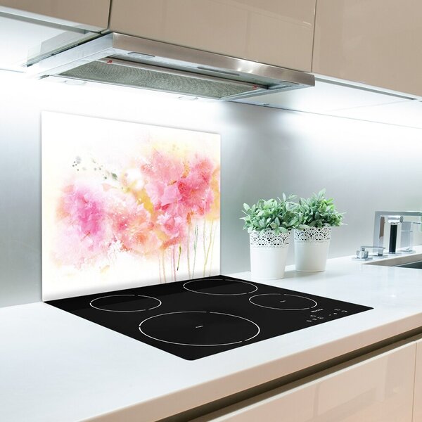 Tagliere in vetro Fiori 60x52 cm