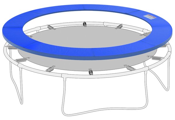 HOMCOM Copertura di Protezione per Trampolino elastico Ø305 cm, in Plastica e PE con Imbottitura da 15 mm, Blu|Aosom