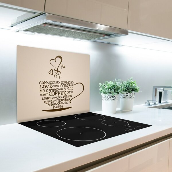 Tagliere in vetro Tazza di caffè 60x52 cm