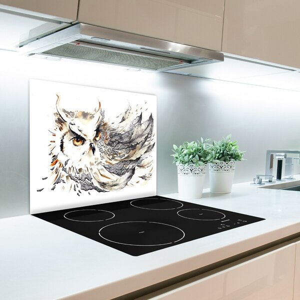Tagliere in vetro Gufo 60x52 cm