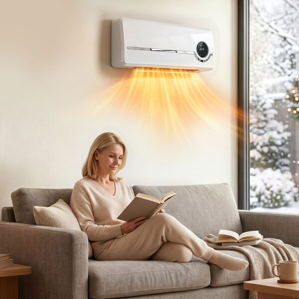 HOMCOM Stufa Ceramica 2000W a Parete con 3 Modalità, Temperatura Regolabile, Timer, Telecomando, Blocco Bambini, Bianco | Aosom Italy