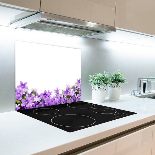 Tagliere in vetro Campane viola 60x52 cm