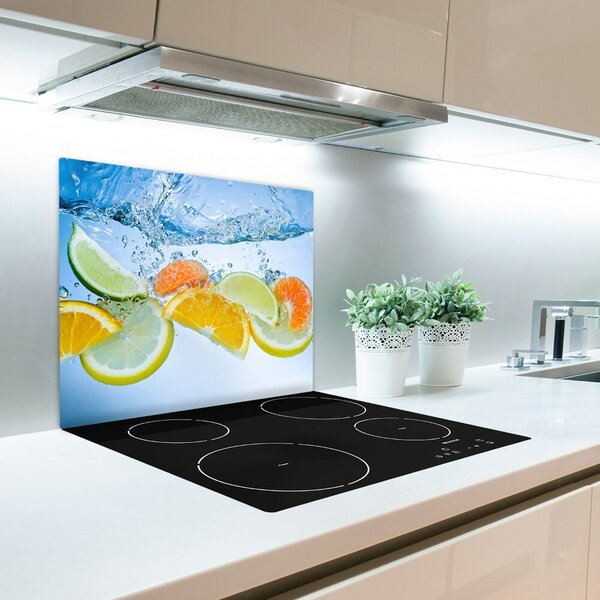 Tagliere in vetro Citrus sott'acqua 60x52 cm