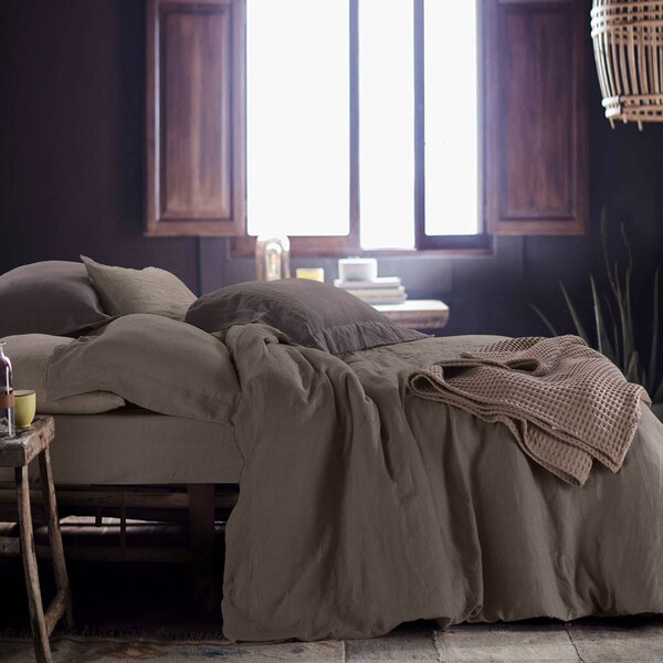 Copripiumino WASHED LINEN Bianco 155x205 cm