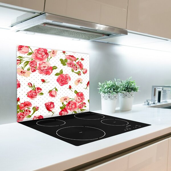 Tagliere in vetro Rose 60x52 cm