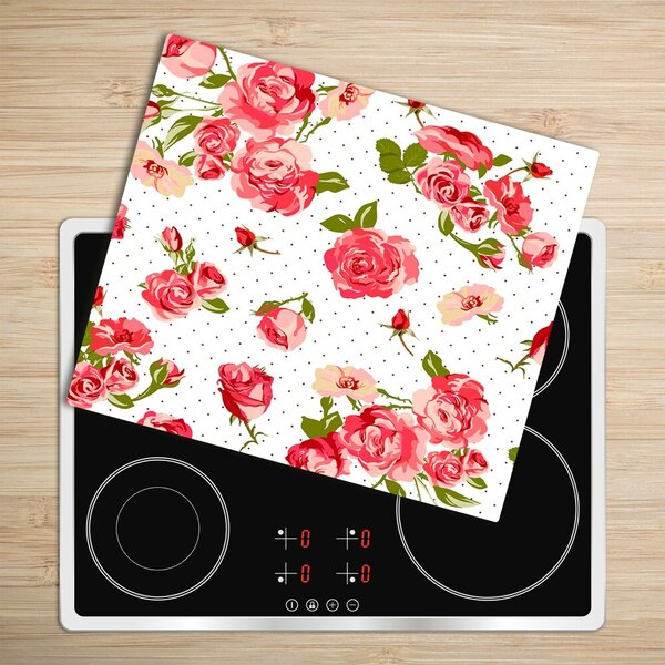 Tagliere in vetro Rose 60x52 cm
