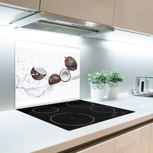 Tagliere in vetro Coconut con acqua 60x52 cm
