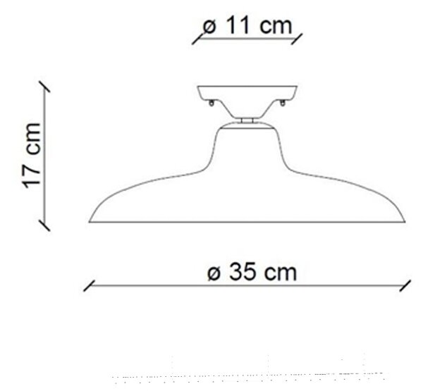 Plafoniera Classica Como Ceramica Bianco Decorato Filo Blu 1 Luce E27