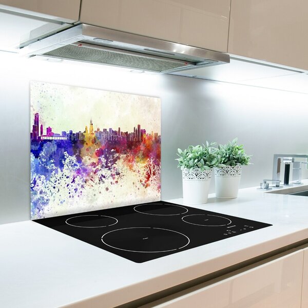 Tagliere in vetro Colorful Chicago 60x52 cm