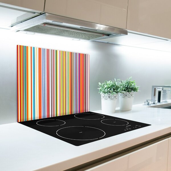 Tagliere in vetro Strisce colorate 60x52 cm