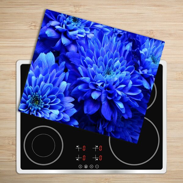 Tagliere in vetro Aster blu 60x52 cm