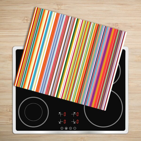 Tagliere in vetro Strisce colorate 60x52 cm