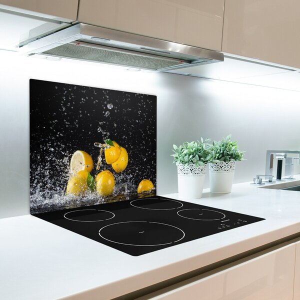 Tagliere in vetro Limoni e acqua 60x52 cm