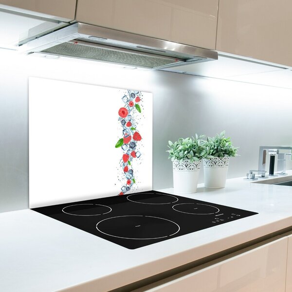 Tagliere in vetro temperato Frutta forestale con ghiaccio 60x52 cm