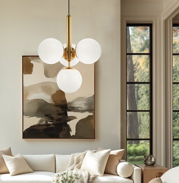 Lampadario sospeso su cavo JOLIN 4xG9/5W/230V oro