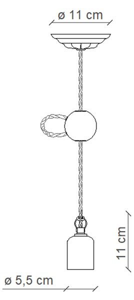 Lampadario Classico Monopoli Metallo E Ceramica Bianco Decorato 1 Luce E27