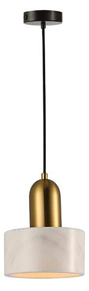 Lampadario sospeso su cavo MARBLE 1xE27/60W/230V oro/bianco/effetto marmo