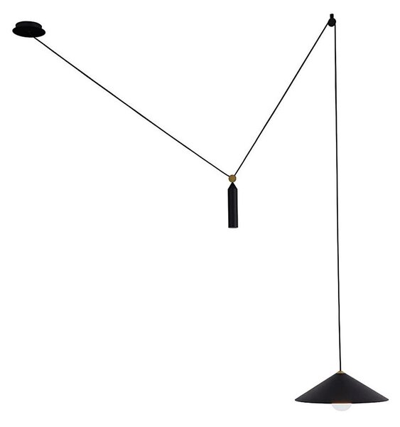 Lampadario a sospensione con cavo ALTO 1xE27/60W/230V nero