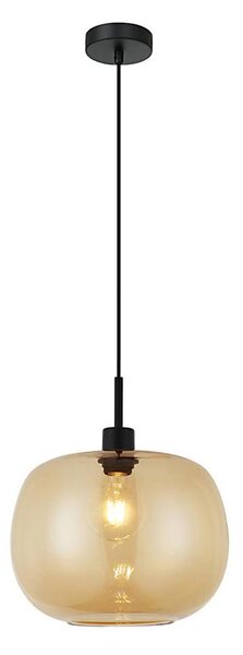Lampadario sospeso con cavo ALAN 1xE27/40W/230V, finitura beige fumé/nero