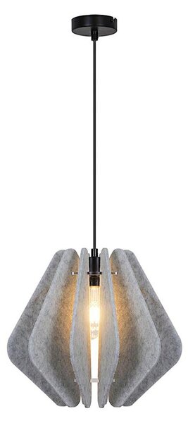 Lampada a sospensione con cavo MARGARET 1xE27/40W/230V grigio
