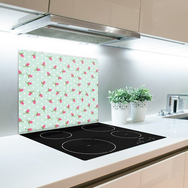 Tagliere in vetro Rose di pattern 60x52 cm