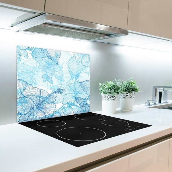 Tagliere in vetro Fiori hawaiani 60x52 cm