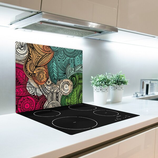 Tagliere in vetro Piume astratte 60x52 cm