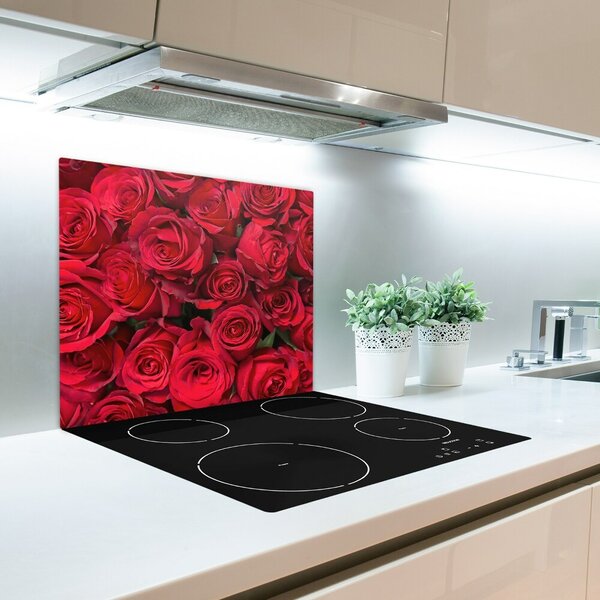 Tagliere in vetro Rose rosse 60x52 cm