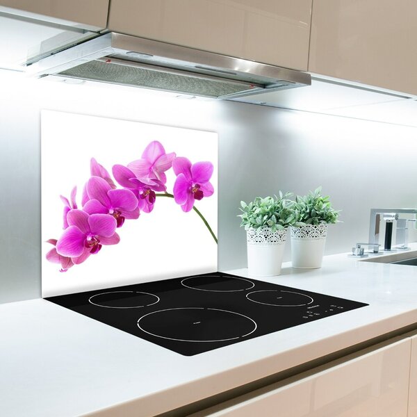 Tagliere in vetro Orchidea rosa 60x52 cm