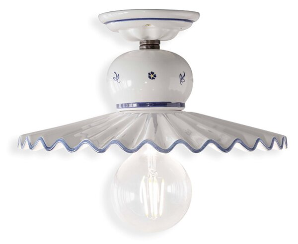 Plafoniera Classica Roma Metallo E Ceramica Nero Sfumato Rame 31Cm 1 Luce E27