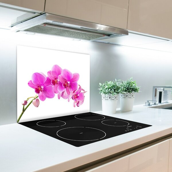 Tagliere in vetro Orchidea rosa 60x52 cm