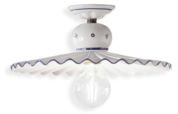 Plafoniera Classica Roma Metallo E Ceramica Nero Sfumato Rame 41Cm 1 Luce E27