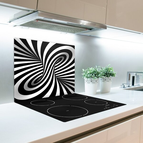 Tagliere in vetro Vortex di astrazione 60x52 cm