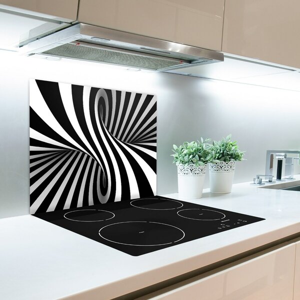 Tagliere in vetro temperato Vortex di astrazione 60x52 cm