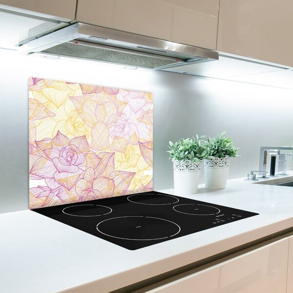 Tagliere in vetro Pattern floreale 60x52 cm