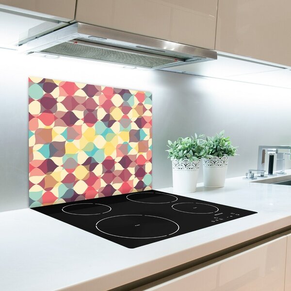 Tagliere in vetro temperato Sfondo geometrico 60x52 cm