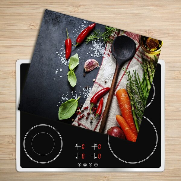 Tagliere in vetro Ingredienti 60x52 cm