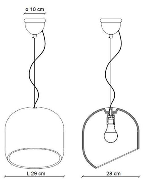 Sospensione Piccola Vintage Decò Ayrton Ceramica Azzurro 1 Luce E27