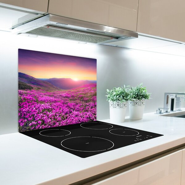 Tagliere in vetro temperato Colline rosa 60x52 cm