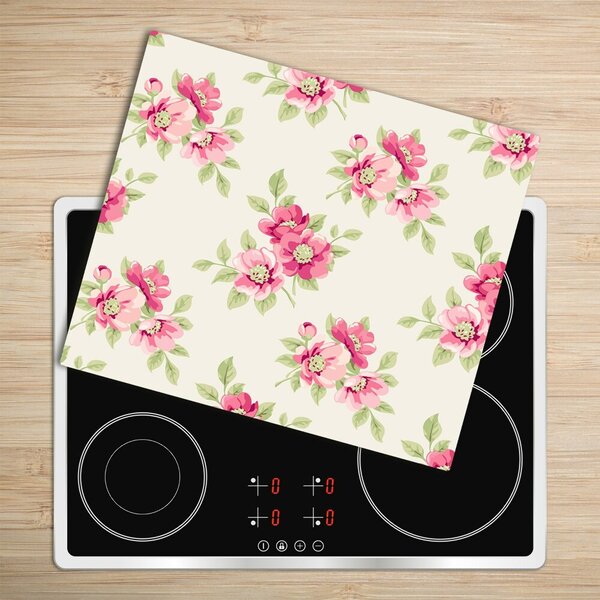 Tagliere in vetro temperato Pattern floreale 60x52 cm