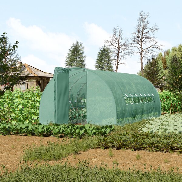 Outsunny Serra da Giardino a Tunnel per Coltivazaione Piante in PE 600×300×200cm|Aosom
