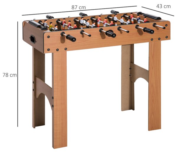 HOMCOM Calcio Balilla Professionale per Bambini con Aste in Legno MDF 87x43x78cm|Aosom