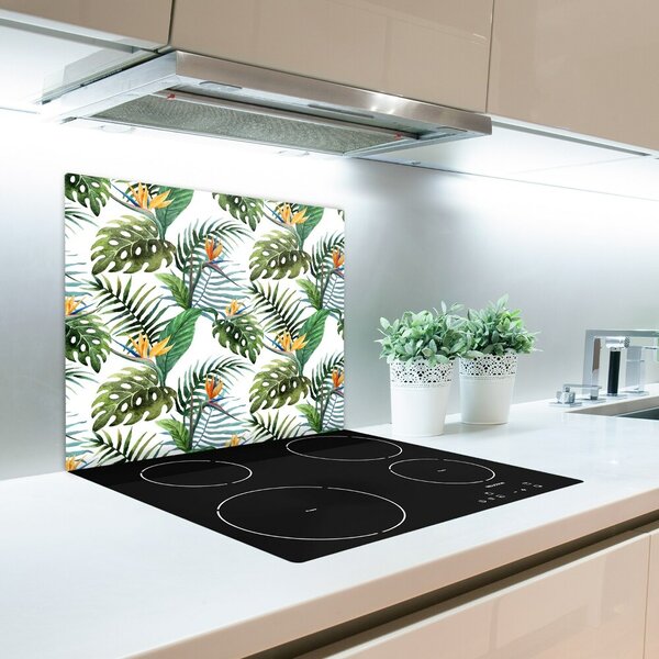 Tagliere in vetro Fiori tropicali 60x52 cm