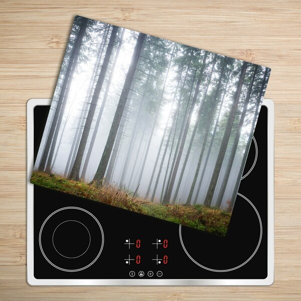 Tagliere in vetro Nebbia nella foresta 60x52 cm
