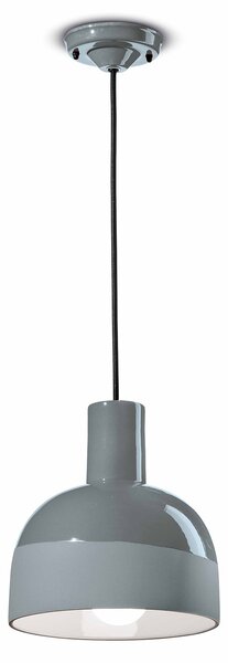 Lampadario Vintage Decò Caxixi Ceramica Grigio Castello 1 Luce E27