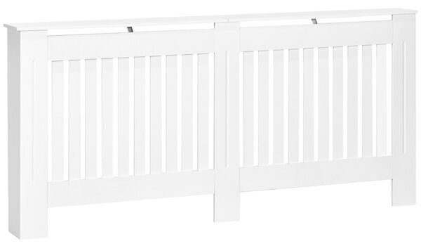 HOMCOM Copritermosifone in Legno MDF per Calorifero 172 x 19 x 81cm Bianco|Aosom